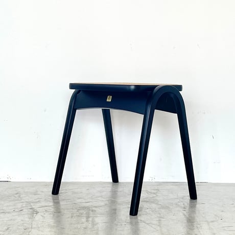 No,202R "Stacking Stool-Rattan" Black painted/ Isamu Kenmochi