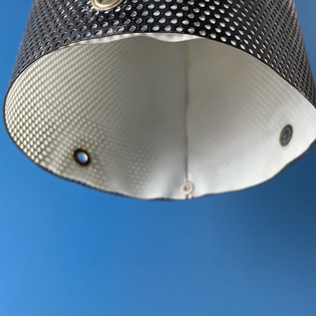 Perforated Metal Pendant Lamp / Unknown / France ca,1960