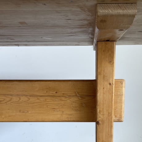 Solid Pine Table 1200 for "Les Arcs"-2 / Charlotte Perriand