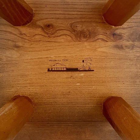 S 01 Stool with "DEMOYEN" stamp -1 / Pierre Chapo / ca.1970