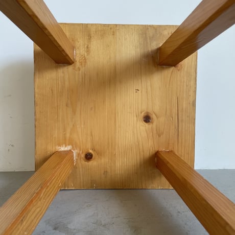 Square Seat Stool for Les arcs-2 / Charlotte Perriand / France, c1980