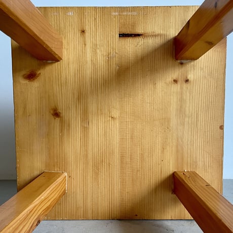 Square Seat Stool for Les arcs-4 / Charlotte Perriand / France, c1980