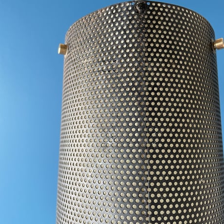 Perforated Metal Pendant Lamp / Unknown / France ca,1960