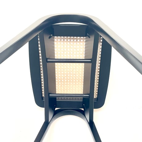 No,202R "Stacking Stool-Rattan" Black painted/ Isamu Kenmochi
