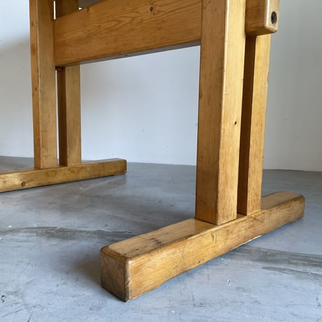 Solid Pine Table 1200 for "Les Arcs"-3 / Charlotte Perriand