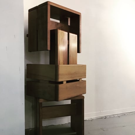 Slit Stool for "Les Arcs"-3 / Charlotte Perriand / 1980s