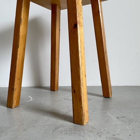 Square Seat Stool for Les arcs-4 / Charlotte Perriand / France, c1980