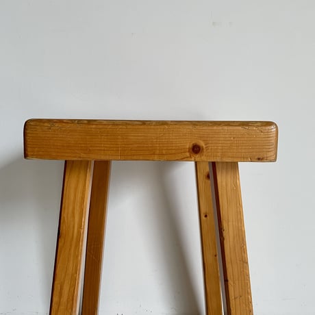 Square Seat Stool for Les arcs-4 / Charlotte Perriand / France, c1980