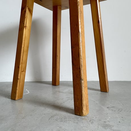 Square Seat Stool for Les arcs-4 / Charlotte Perriand / France, c1980