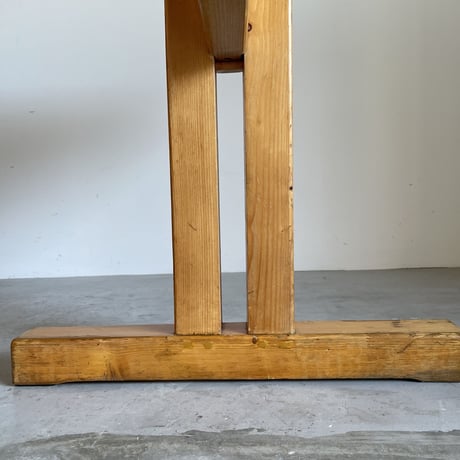 Solid Pine Table 1200 for "Les Arcs"-3 / Charlotte Perriand