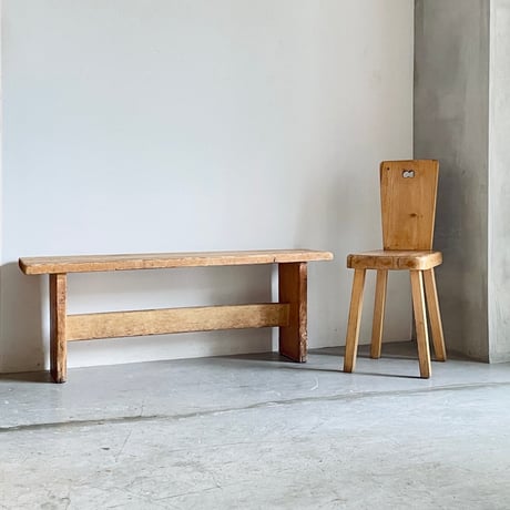 Solid Pine Dining Chair from Trois Vallées / Rene Martin -2