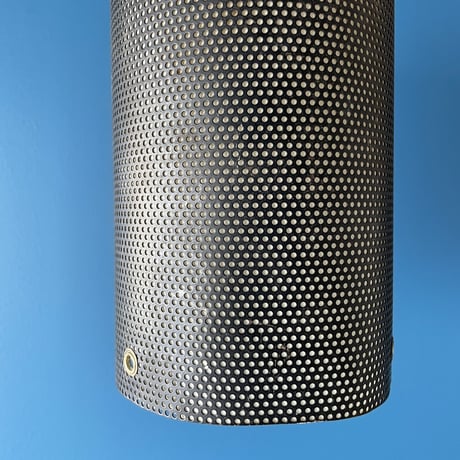 Perforated Metal Pendant Lamp / Unknown / France ca,1960