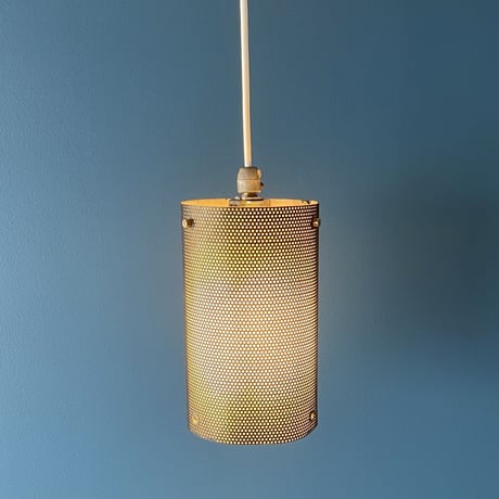 Perforated Metal Pendant Lamp / Unknown / France ca,1960