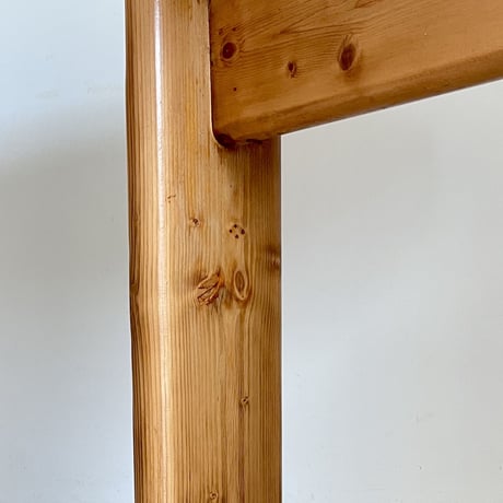 Solid Pine Round Drop Leaf Table / from Residence in Arc 2000 / France c.1980