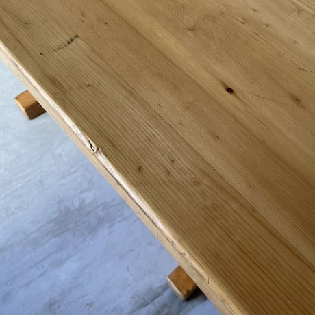 Solid Pine Table 1200 for "Les Arcs"-3 / Charlotte Perriand