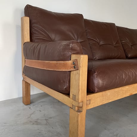 ［※PRICE/ASK］S32 Sofa (Solid Oak) / Pierre Chapo / ca.1960