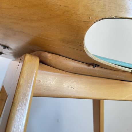 ［※PRICE/ASK］Tonneau Chair-Wood Leg-Green Seat / Pierre Guariche
