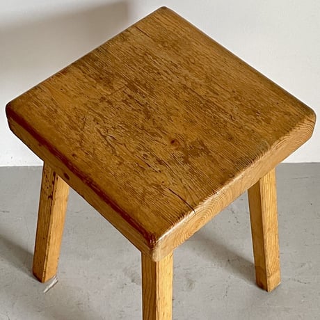 Square Seat Stool for Les arcs-6 / Charlotte Perriand / France, c1980