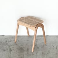 No,202R "Stacking Stool-Rattan" Oil finished/ Isamu Kenmochi