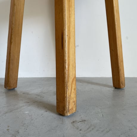 Square Seat Stool for Les arcs-3 / Charlotte Perriand / France, c1980