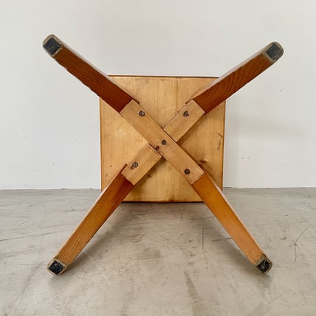 Solid pine stool for "Meribel"/ Christian Durupt / c.1950 -③