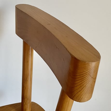 Solid Pine Chair / Rene Faublee / c.1950 France