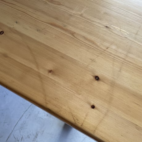 Solid Pine Table 1200 for "Les Arcs"-3 / Charlotte Perriand