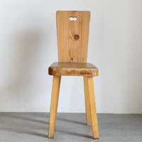 Solid Pine Dining Chair from Trois Vallées / Rene Martin -1