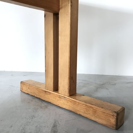 Solid Pine Table 1200 for "Les Arcs" / Charlotte Perriand