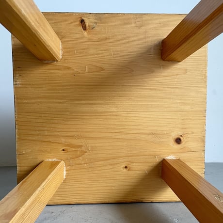Square Seat Stool for Les arcs-5 / Charlotte Perriand / France, c1980
