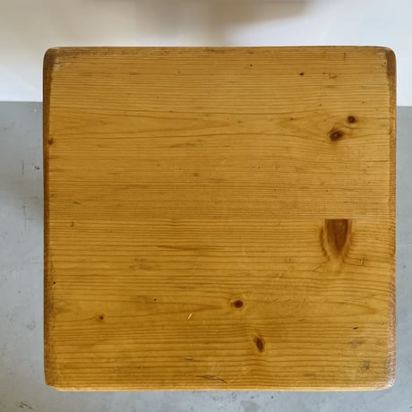 Square Seat Stool for Les arcs-2 / Charlotte Perriand / France, c1980