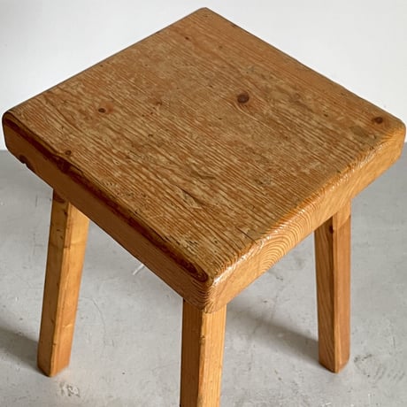 Square Seat Stool for Les arcs-4 / Charlotte Perriand / France, c1980