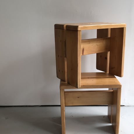 Slit Stool for "Les Arcs"-2 / Charlotte Perriand / 1970s