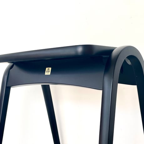 No,202R "Stacking Stool-Rattan" Black painted/ Isamu Kenmochi