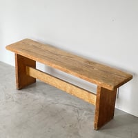 Solid Pine Bistro Bench from Trois Vallées / Rene Martin/ c.1960