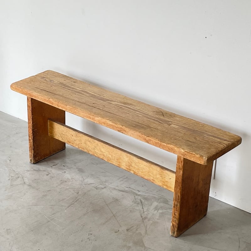 Solid Pine Bistro Bench from Trois Vallées / Re