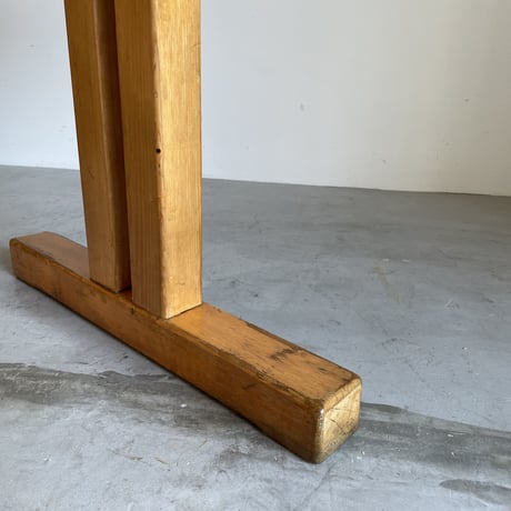 Solid Pine Table 1200 for "Les Arcs"-3 / Charlotte Perriand