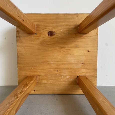 Square Seat Stool for Les arcs-3 / Charlotte Perriand / France, c1980