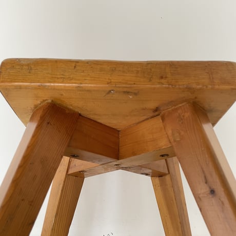 Solid pine stool for "Meribel"/ Christian Durupt / c.1950 -③
