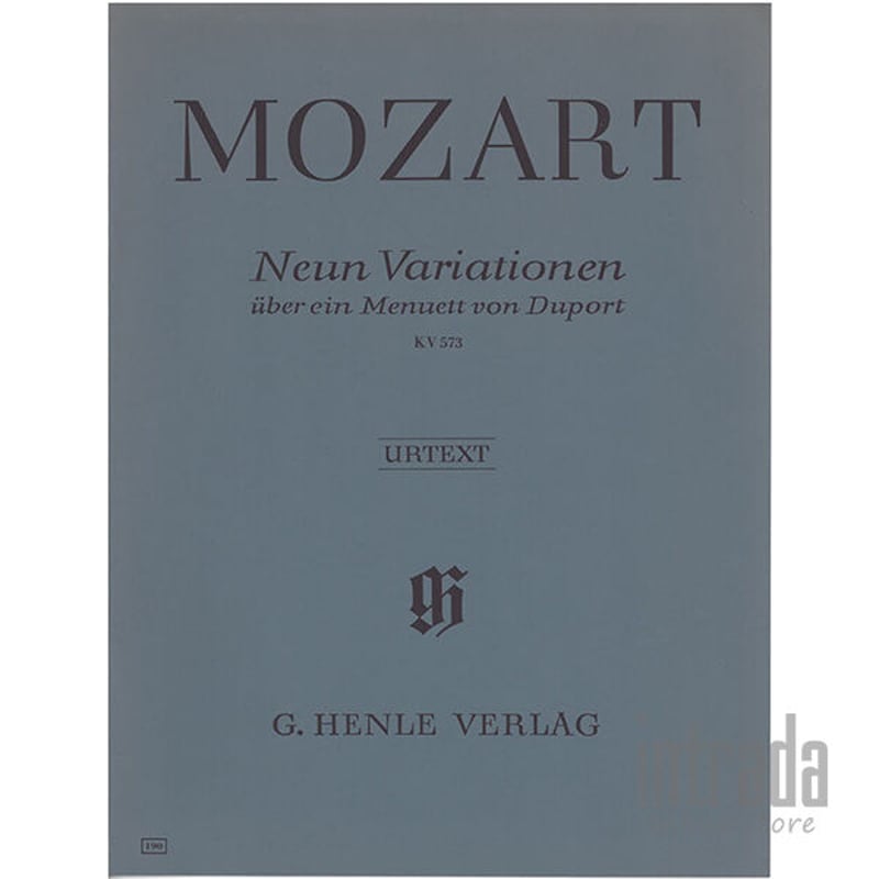 デュポールのメヌエットによる9つの変奏曲 KV 573 ヘレン版