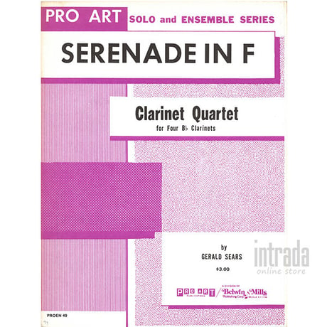 SERENADE IN F クラリネット4重奏 / ジェラルド・シアーズ
