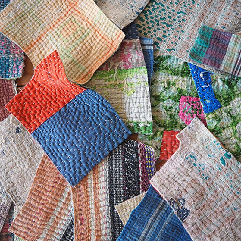 カンタキルト 最終値下げ】インド刺繍 ラリーキルト パッチワーク