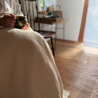 4重ガーゼのブランケット　生成り