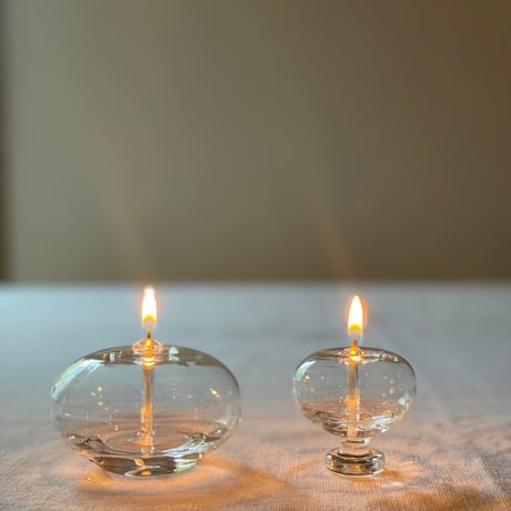 水に浮かぶオイルランプ（オイル付）