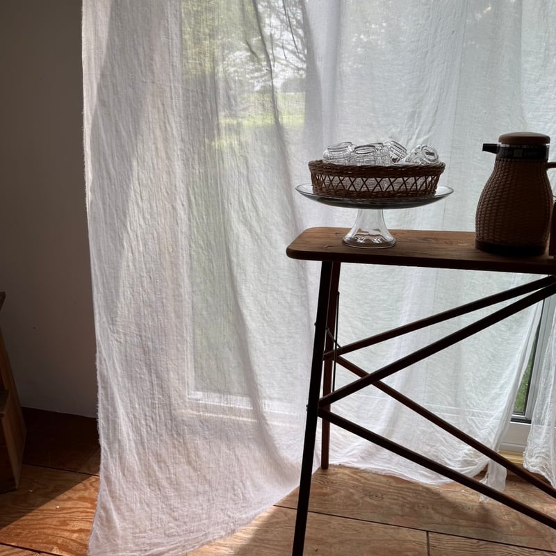フランスアンティークリネンガーゼカーテン フランスアンティークリネンガーゼカーテン 上質リネンカーテン