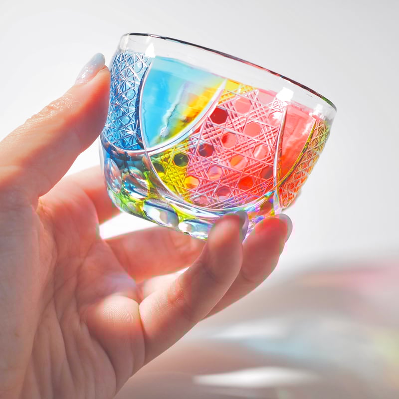 ぐい呑 ゆめかわ 虹 5 | ともきりこ TOMOKIRIKO