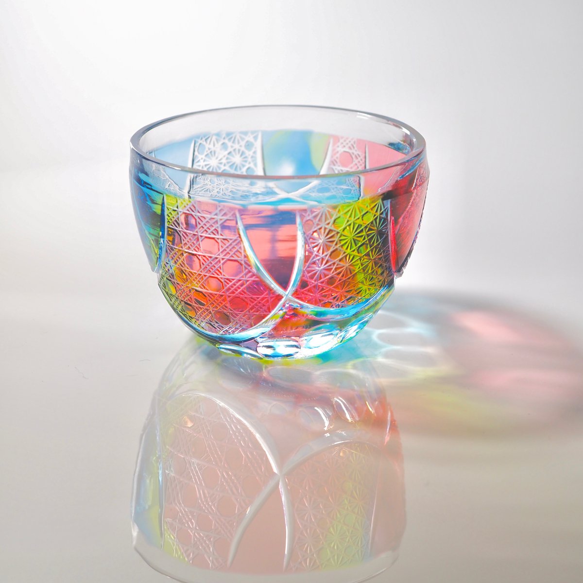 ぐい呑 ゆめかわ 虹 5 | ともきりこ TOMOKIRIKO