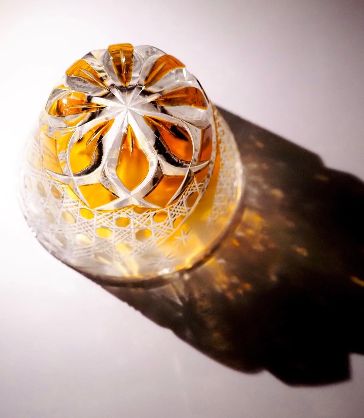 切子小鉢 切子小鉢 透華 アンバー | ともきりこ TOMOKIRIKO