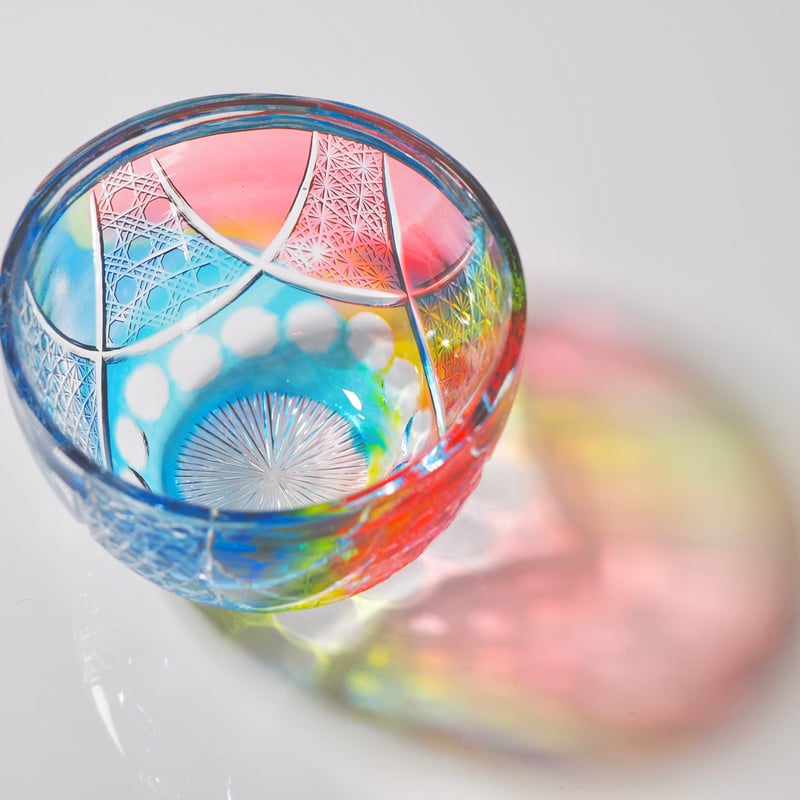 ぐい呑 ゆめかわ 虹 5 | ともきりこ TOMOKIRIKO