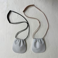 仔牛革 ミニ巾着　Sサイズ・ロング（ポシェット）（CMK-S-L）